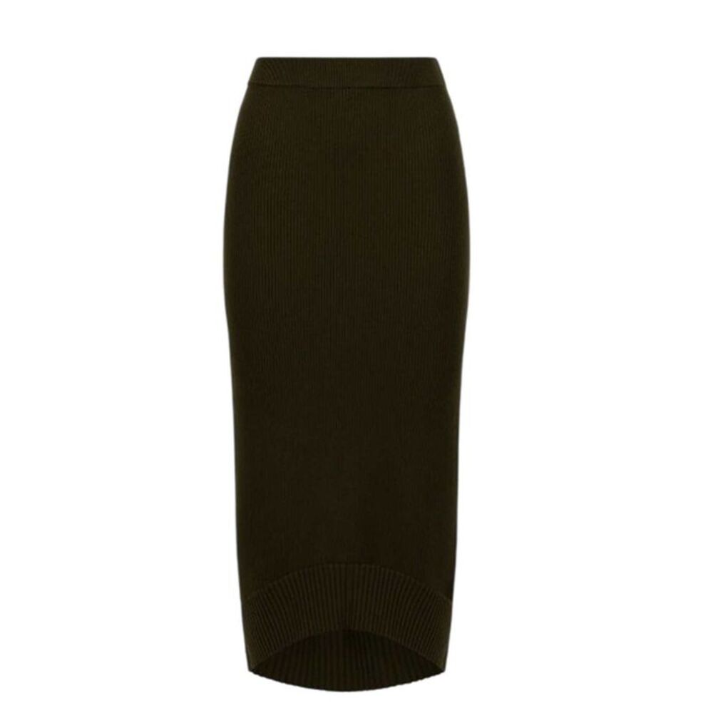 Victoria Beckham Women Green Fitted Skirt